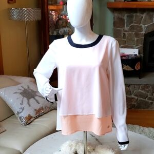 Armani Jean's blouse double layer Size 10